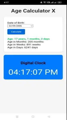 Age Calculator X android App screenshot 1