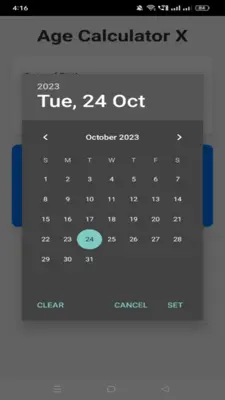 Age Calculator X android App screenshot 2